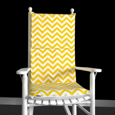 Rockin Cushions Yellow Zig Zag Chevron Rocking Chair Cushion